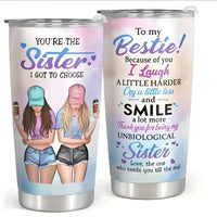 Two personalized tumblers.