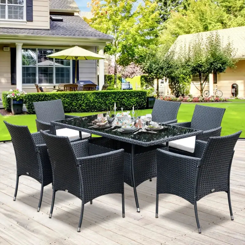 Outdoor garden dining set for outdoor dining and entertaining, perfect garden dining setup