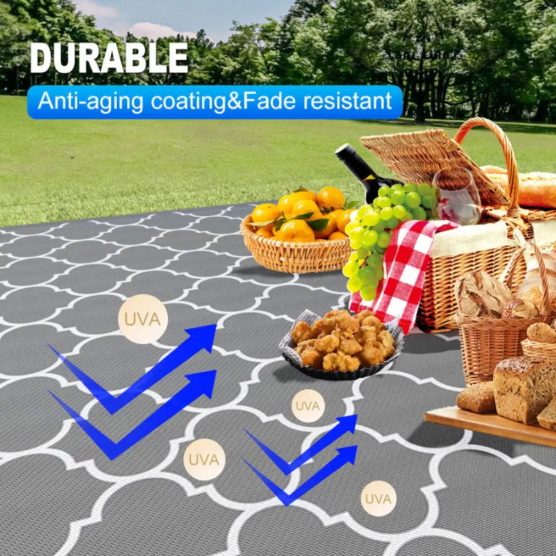 Durable fade-resistant garden patio decoration floor mat for outdoor picnic enjoyment