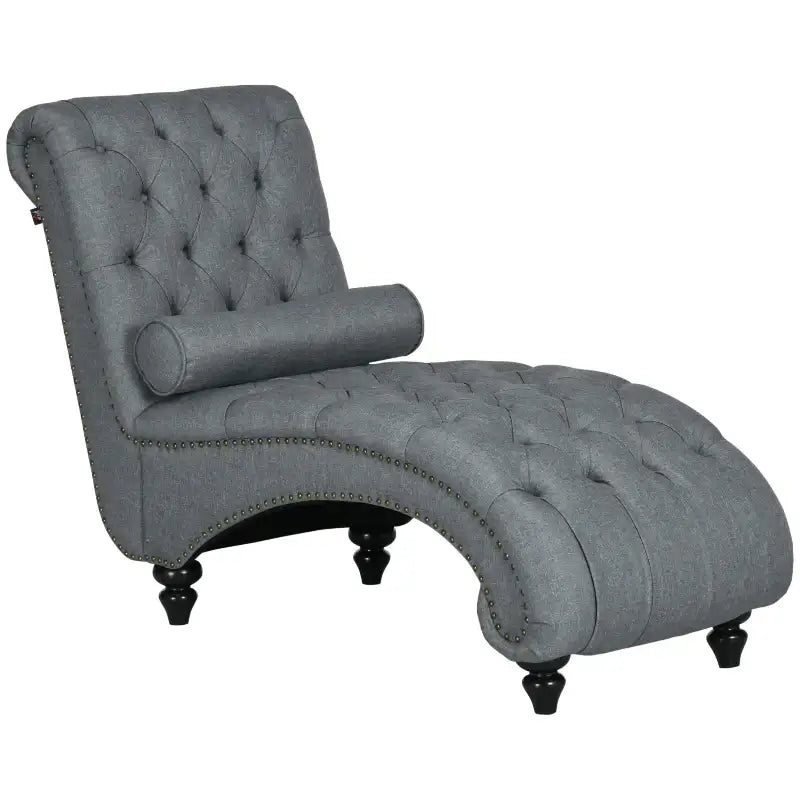 Button Tufted Chaise Lounge Chair - sleek-selections