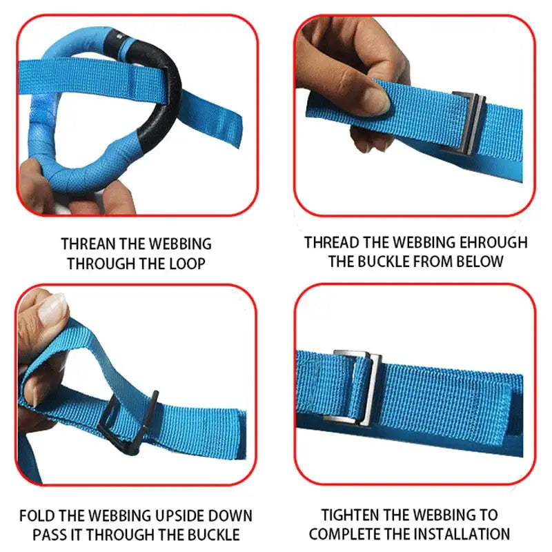 Webbing installation instructions.