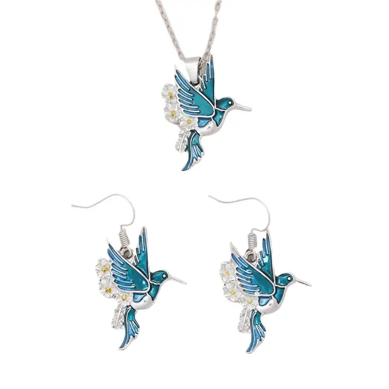 Hummingbird jewelry set.