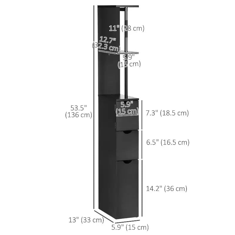 Tall Bathroom Storage Cabinet - sleek-selections