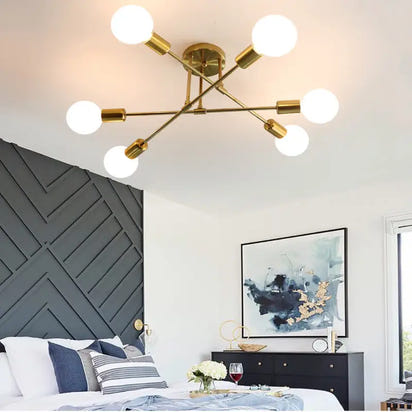 Nordic Industrial Wrought Iron Ceiling Light - sleek-selections