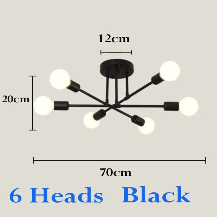 Nordic Industrial Wrought Iron Ceiling Light - sleek-selections