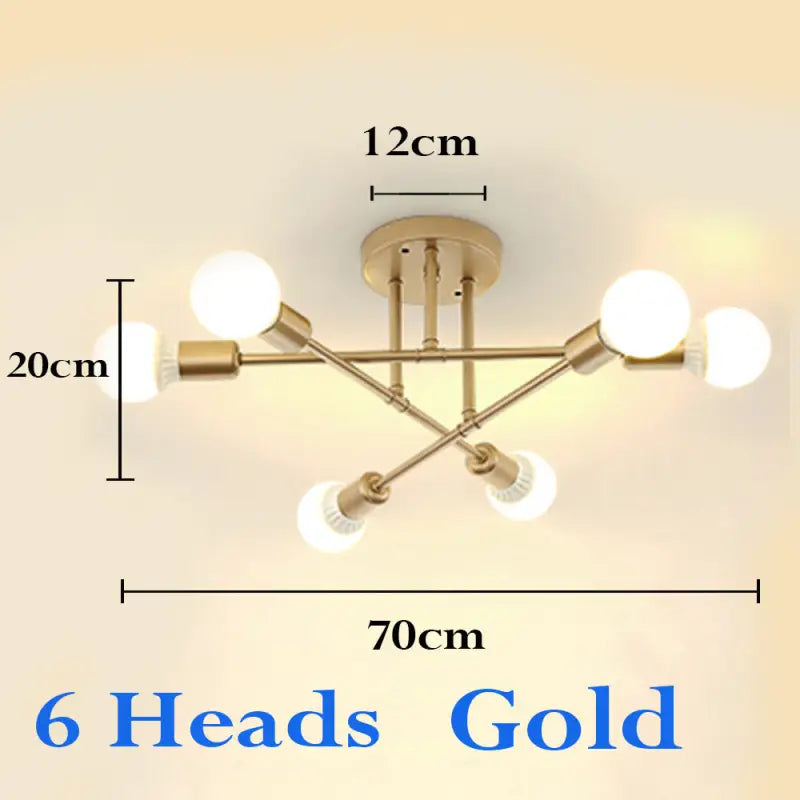 Nordic Industrial Wrought Iron Ceiling Light - sleek-selections