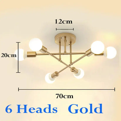 Nordic Industrial Wrought Iron Ceiling Light - sleek-selections