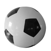 Black and white soccer ball.