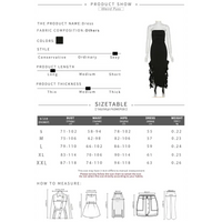 Dress size chart.