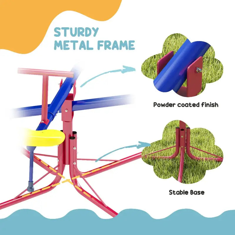 Colorful metal seesaw.