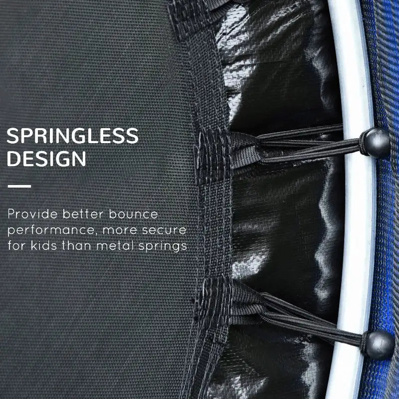 Springless trampoline design.