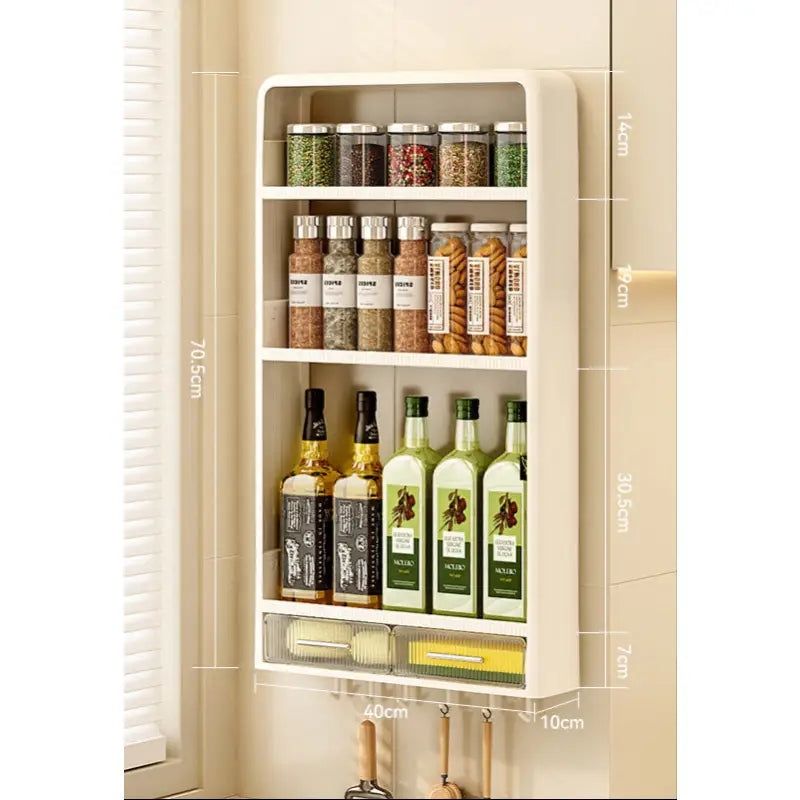 Wall-mounted Kitchen Multi-Functional Seasoning Rack, the ultimate kitchen must-have