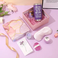 Gift box with spa items.