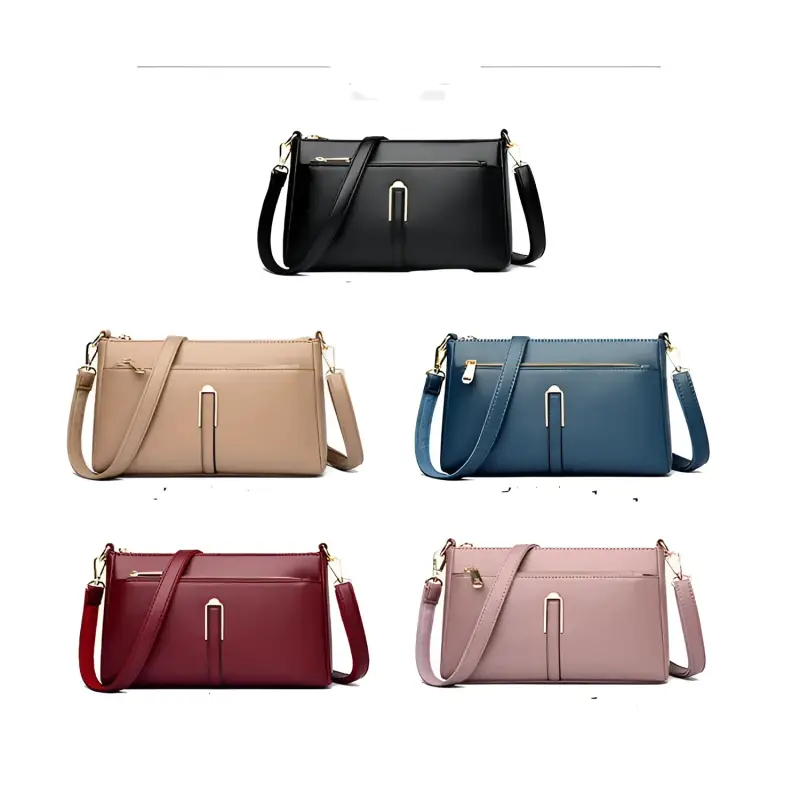 Collection of rectangular shoulder bags.