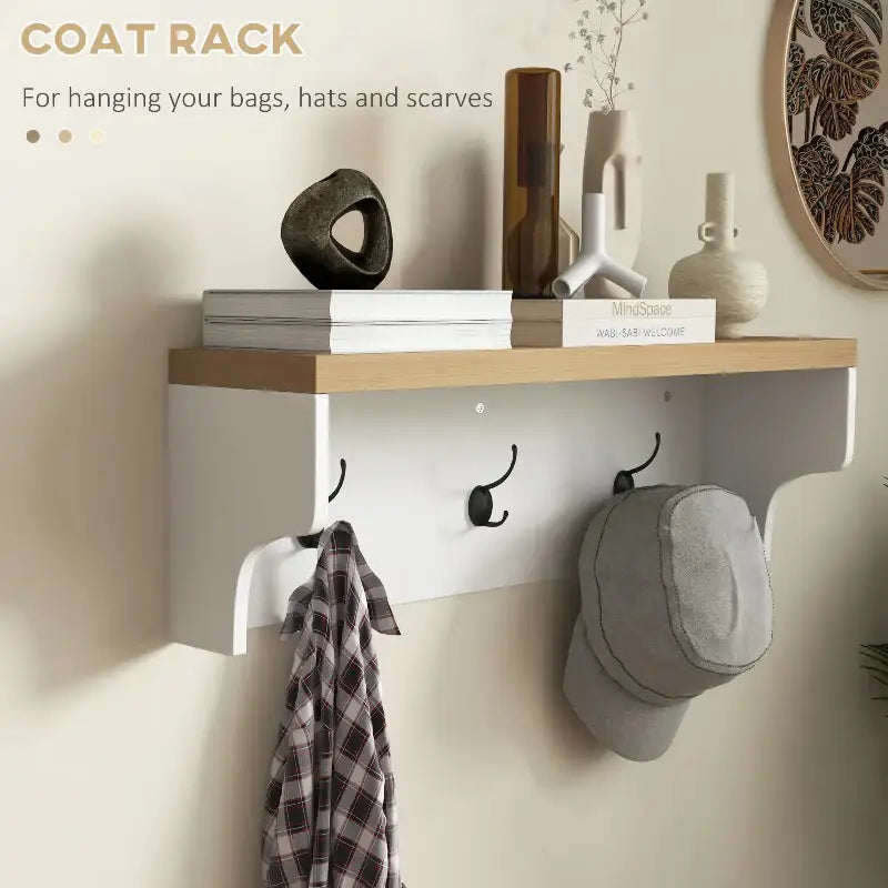 2-in-1 Hall Tree and 5-Hook Coat Rack Shoe Bench Set - sleek-selections