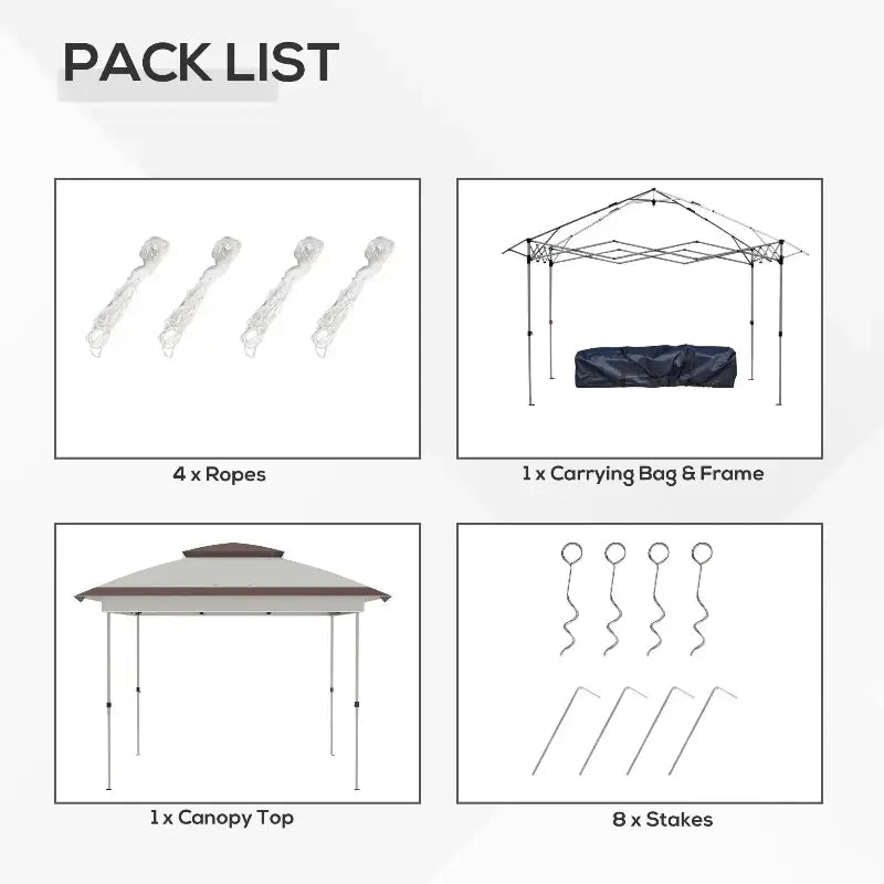 Canopy tent pack list for 12 x 12 Pop Up Canopy outdoor shelter gear