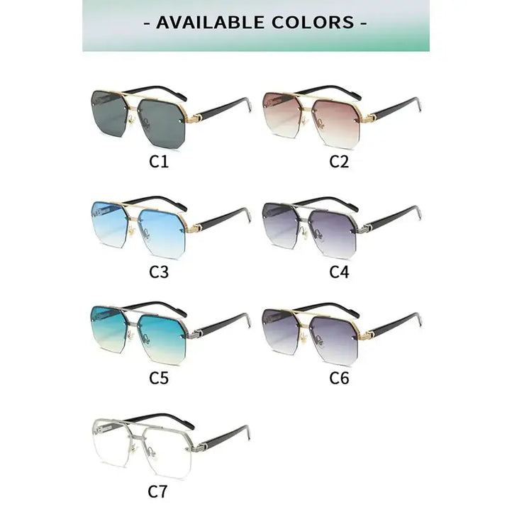 Sunglasses in various colors.