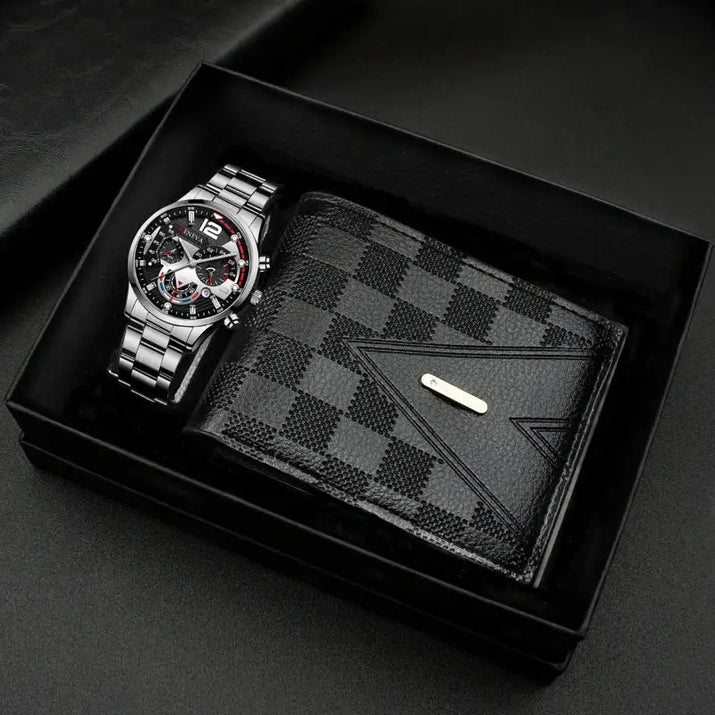 Watch and wallet gift set.