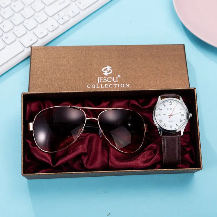 Men's Sunglasses and Watch Gift Set - sleek-selections