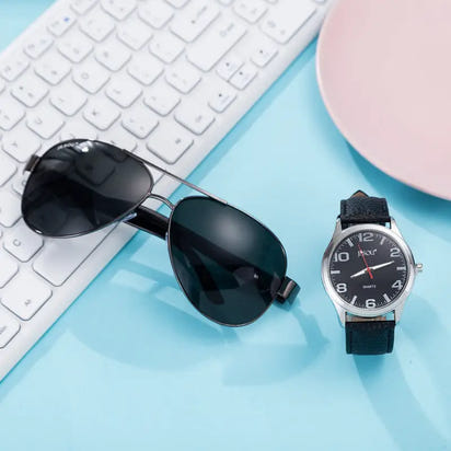 Men's Sunglasses and Watch Gift Set - sleek-selections