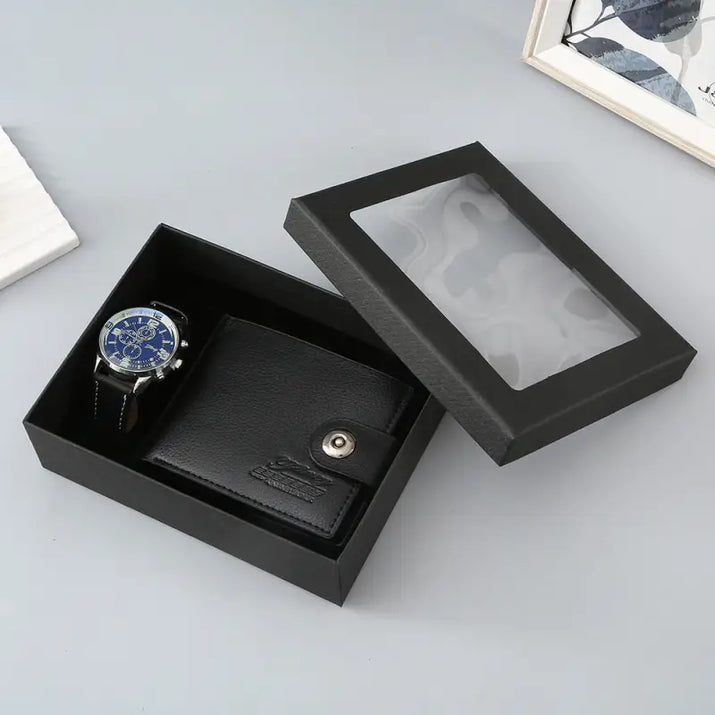 Men's Wallet Watch Belt Gift Box - sleek-selections
