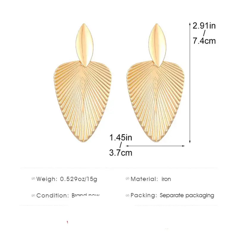 Pair of gold leaf earrings.
