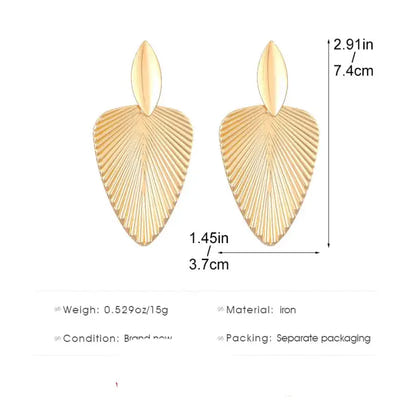 Pair of gold leaf earrings.