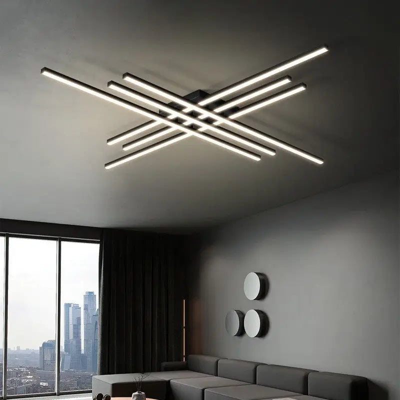 Modern linear LED ceiling light.