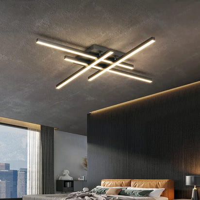 Modern linear LED ceiling light.