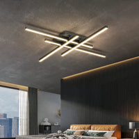 Modern linear LED ceiling light.