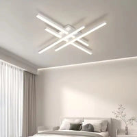 Modern white ceiling light fixture.
