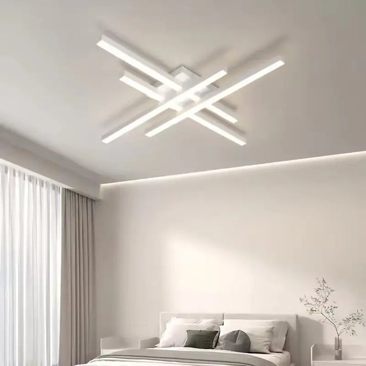 Modern white ceiling light fixture.