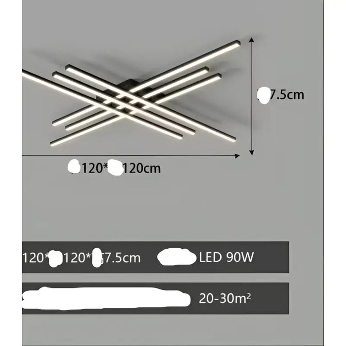Modern LED ceiling light fixture.