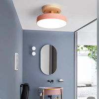 Round ceiling light fixture.
