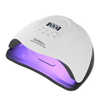 White nail lamp with digital display.