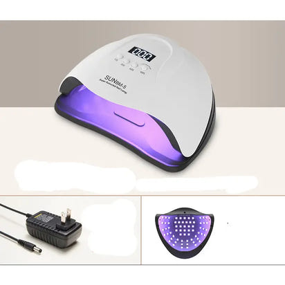 White nail-drying lamp with digital display.