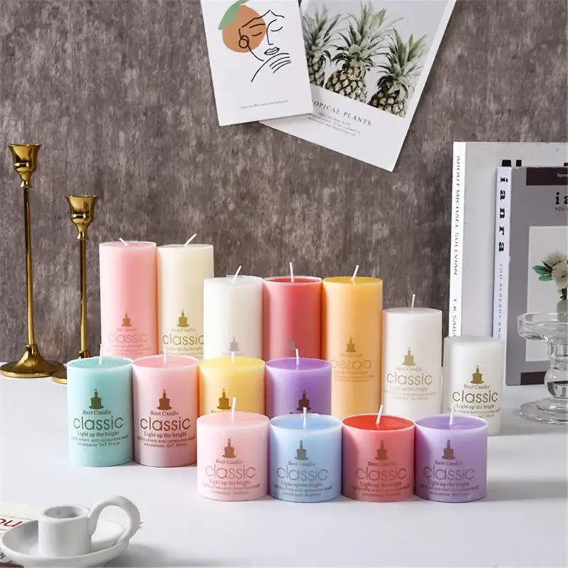 Natural Plant Scented Classic Cylindrical Candles - sleek-selections