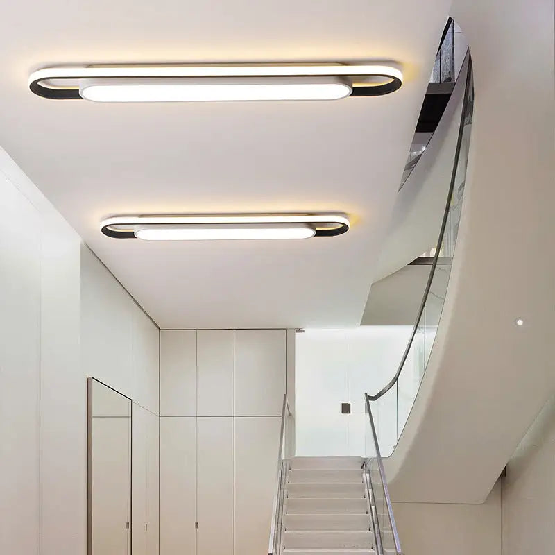 Modern oval ceiling lights.