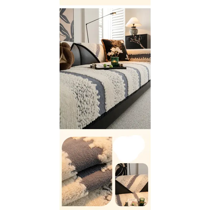 Striped textured high-quality sofa cover for Nordic high-quality sofa products