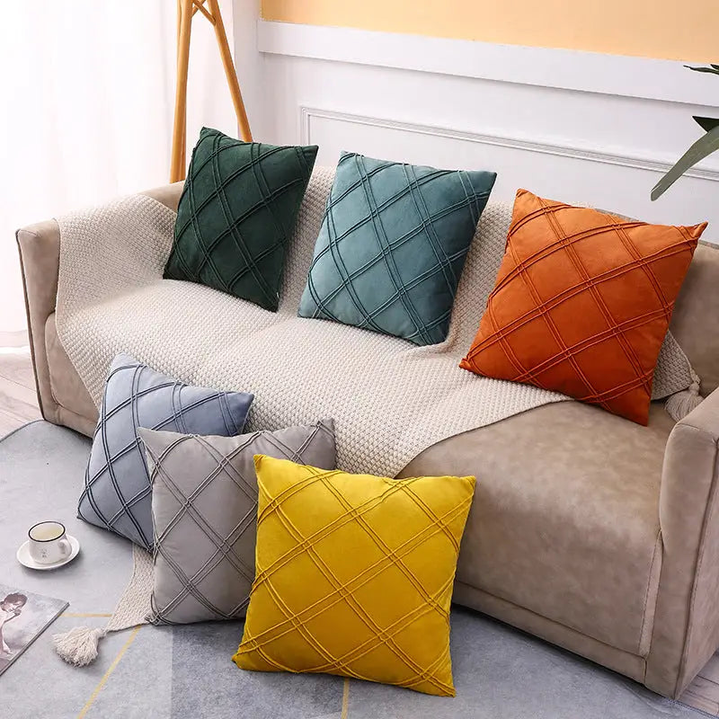 Colorful decorative Nordic-inspired throw pillows, Nordic solid color or color throw pillow