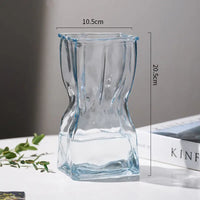 Nordic Style Glass Wavy Vase - sleek-selections