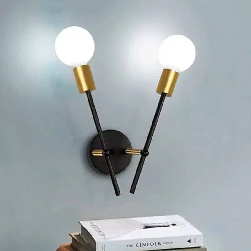 Modern two-bulb wall sconce.