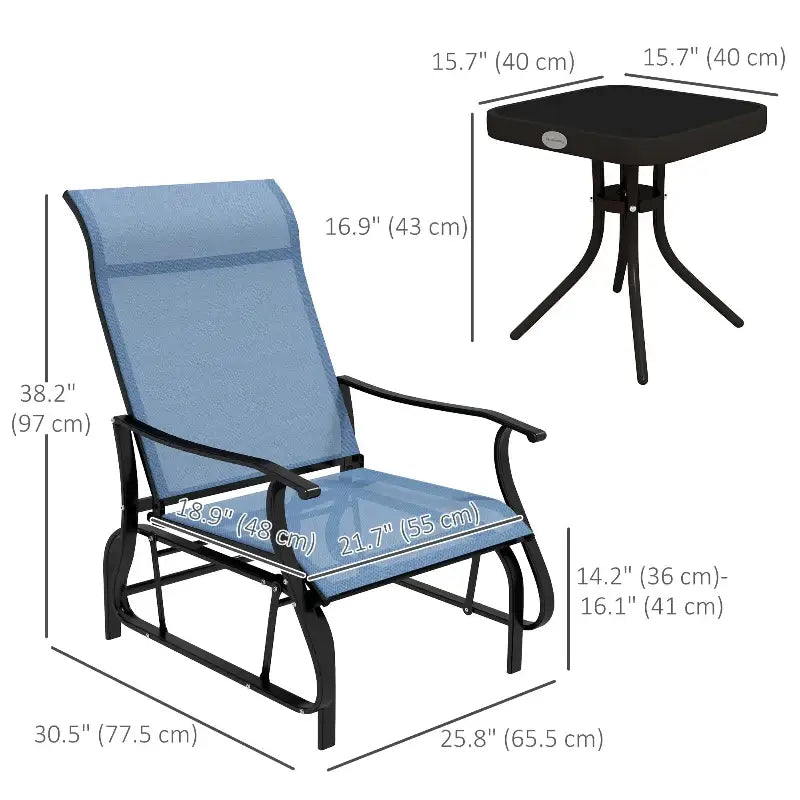 3-piece Outdoor Chair set - sleek-selections