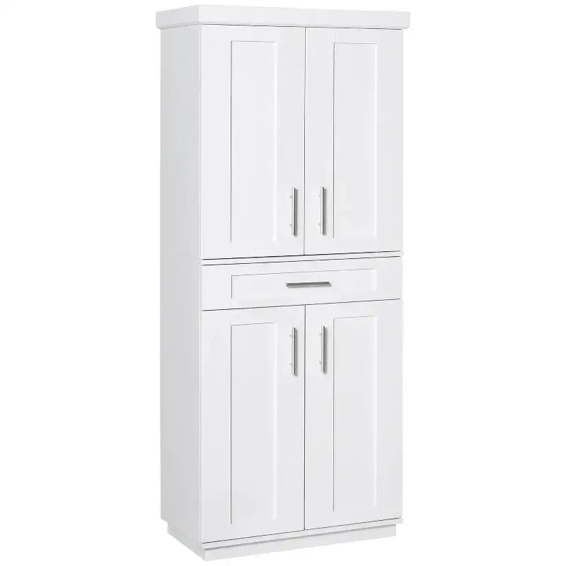 White storage cabinet for Grey Kitchen Pantry Cabinet, ideal pantry cabinet solution