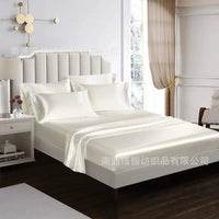 White silk bedding set.