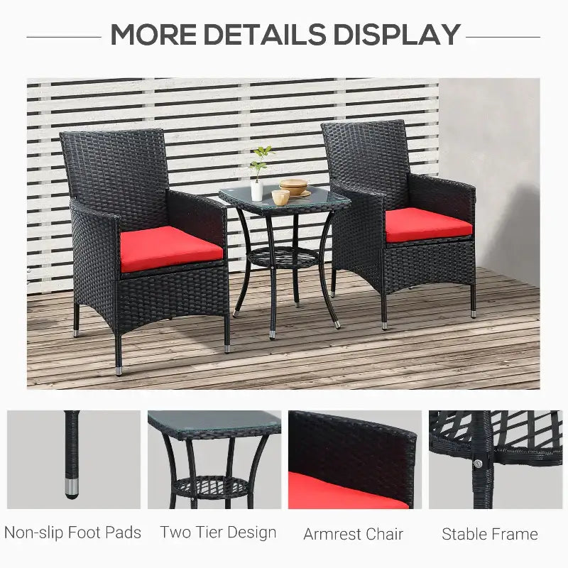 Wicker furniture set featuring a 3-piece wicker patio furniture set for outdoor relaxation