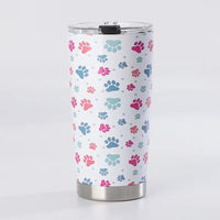 Paw Printp20oz Stainless Steel Ice Thermos Cup - sleek-selections