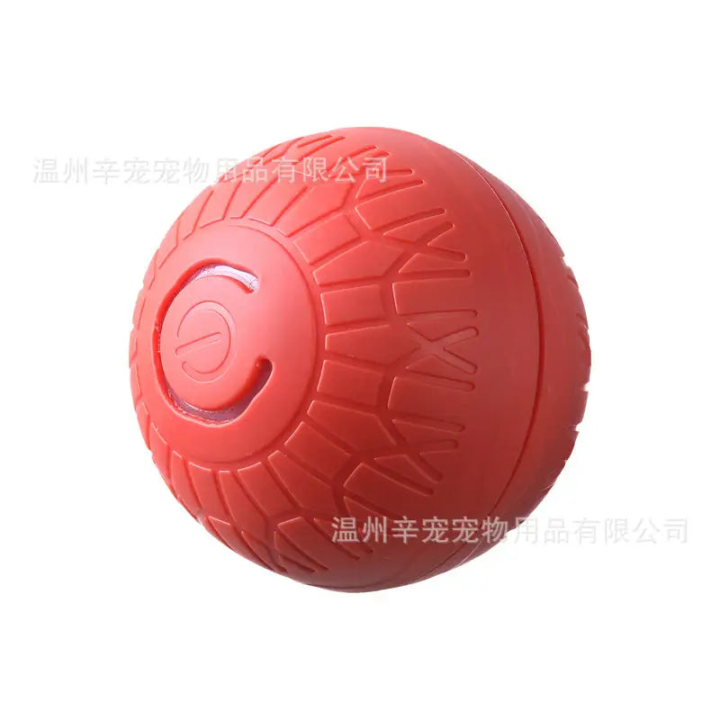 Red textured rubber ball for Pet Electric Gravitational Jumping Ball with electric charge
