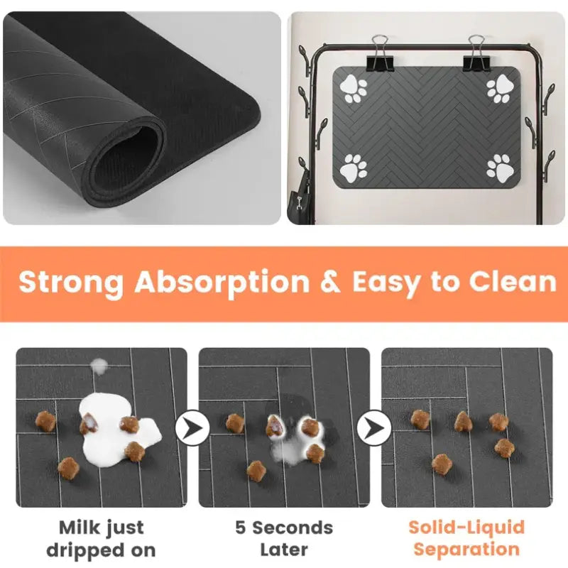 Absorbent Pet Feeding Mat for easy cleanup and mess-free feeding sessions
