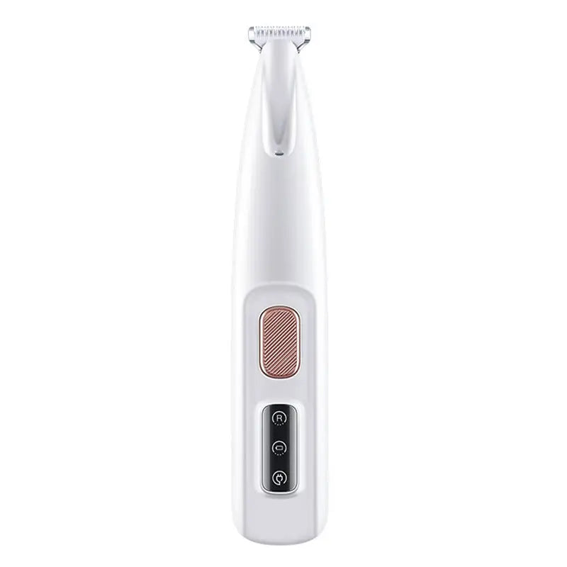 White electric pet foot shaver for smooth and safe pet foot grooming